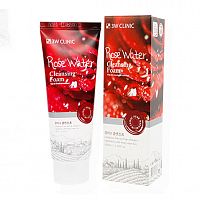 Пенка для умывания с экстрактом розовой воды 3W Clinic Rose Water Foam Cleansing (100 мл)