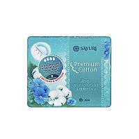 Прокладки гигиенические SAYURI Premium Cotton СУПЕР (4 капли) (24 см), 9 шт