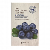 Тканевая маска MIJIN Daily Fresh Garden Mask Sheet Blueberry черника