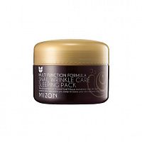 Ночная антивозрастная маска с улиткой Snail wrinkle care sleeping pack от MIZON (80 мл)