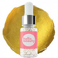 Сыворотка HELLO BEAUTY Золотая сыворотка перед макияжем с красными водорослями и 24-к золотом(10 мл)