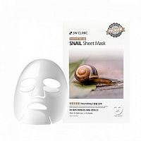 Маска тканевая 3W CLINIC Essential Up Snail Sheet Mask25 мл)