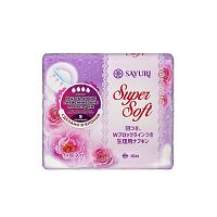 Прокладки гигиенические SAYURI Super Soft СУПЕР (4 капли) (24 см), 9 шт